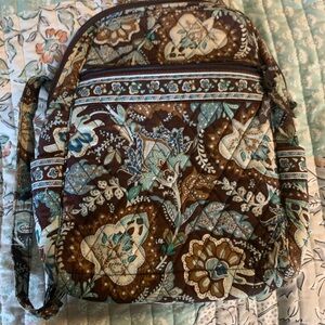 Vera Bradley Backpack - Brown/Turquoise Print